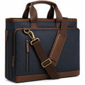 Hochwertige Business-Laptoptasche Blau Braun