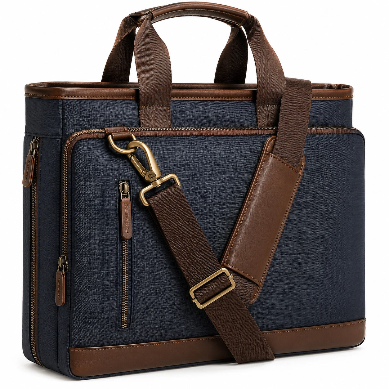 Hochwertige Business-Laptoptasche Blau Braun