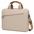 Elegante Laptoptasche Beige mit Schulterriemen