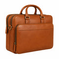 Karamellfarbene Laptoptasche mit Reißverschluss
