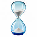 30-Minuten Sanduhr aus Blauem Glas mit Weißem Sand