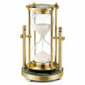 Elegante Sanduhr Gold mit Glasbasis, 25 cm Höhe, 60 Minuten Timer