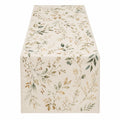 Tischläufer Beige mit Floralem Design 200x35cm