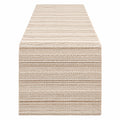 Tischläufer Beige mit Streifenmuster 180x35 cm
