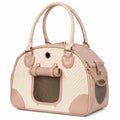 Haustier-Tragetasche Beige/Rosa für Katzen und kleine Hunde