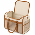 Haustier-Tragetasche mit Netzfenstern Beige/Braun