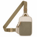 Elegante Unisex-Umhängetasche Beige Khaki mit Verstellbarem Gurt