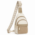 Beige Umhängetasche mit Verstellbarem Riemen